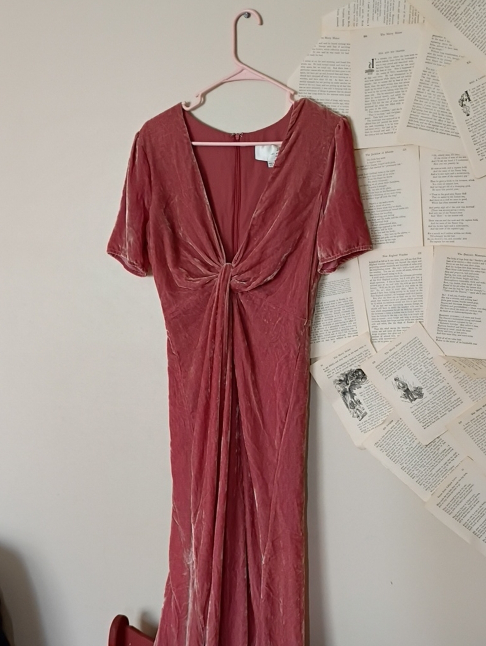JOA Velvet Mauve-y Dusty Pink Velvet Gown